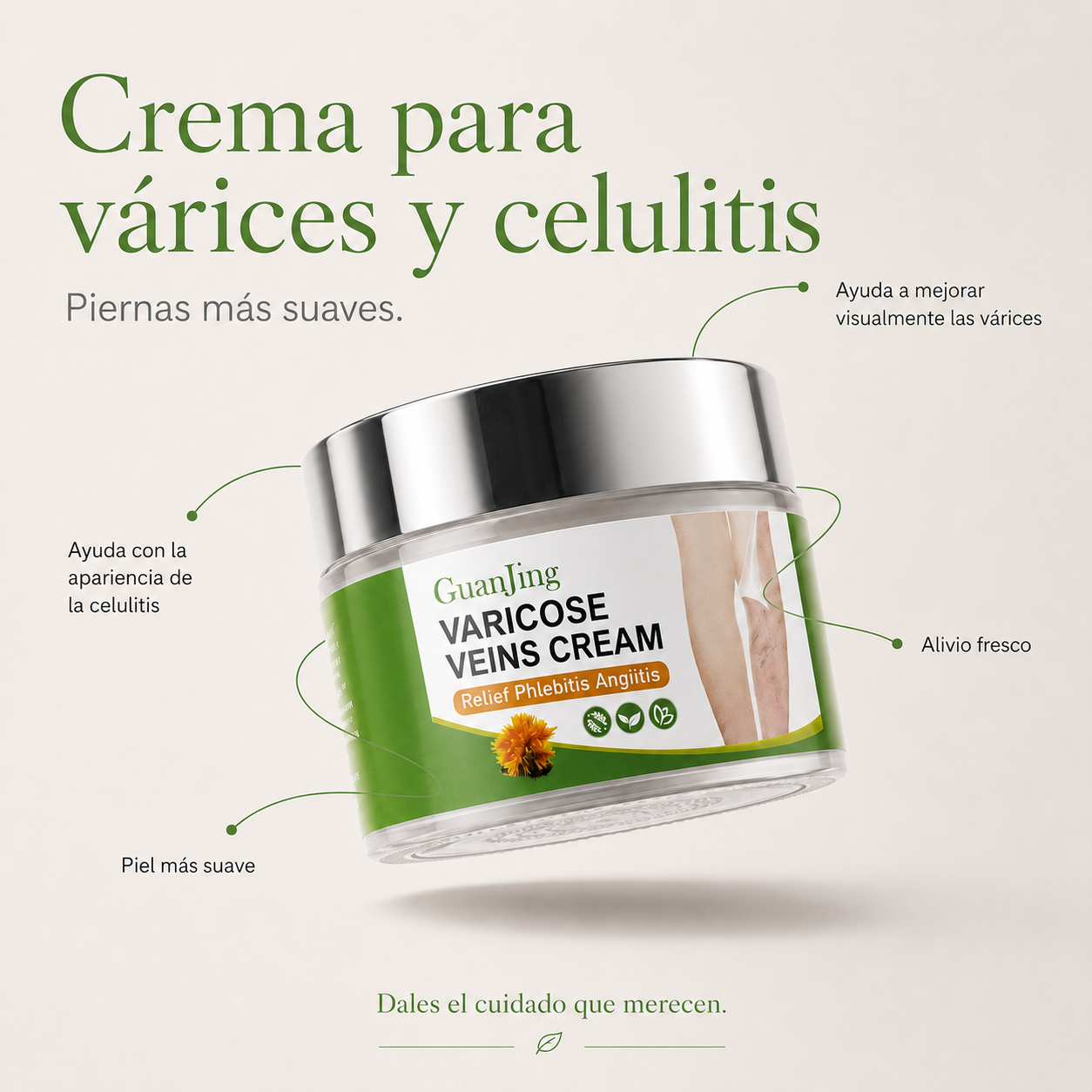 Crema de Masaje para Várices y Piernas Cansadas