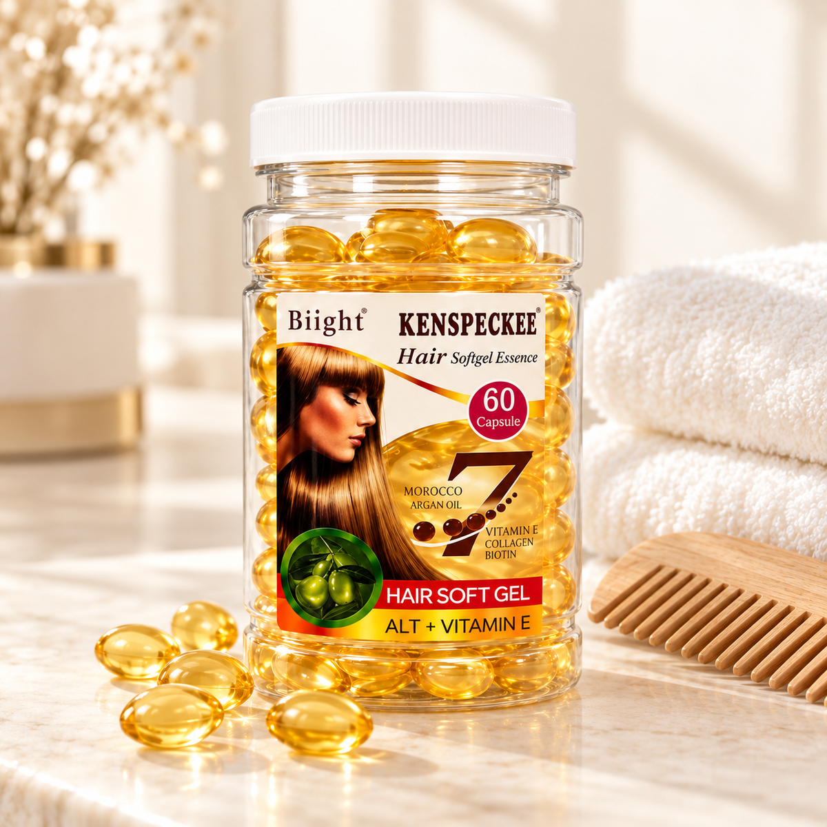 Cápsulas Capilares con Vitamina E · 60 Aplicaciones