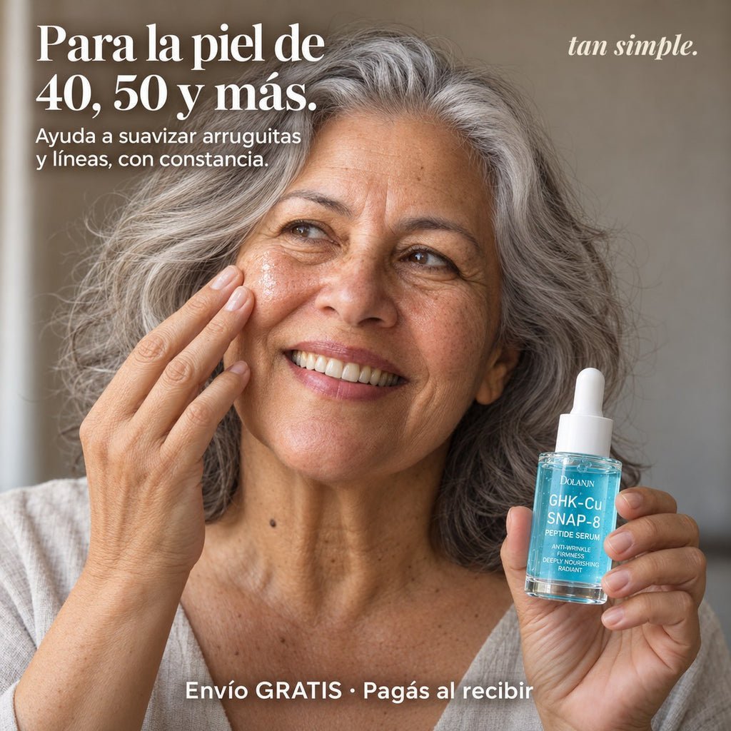 Sérum de Péptidos GHK-Cu y SNAP-8 · Para Arrugas y Líneas de Expresión
