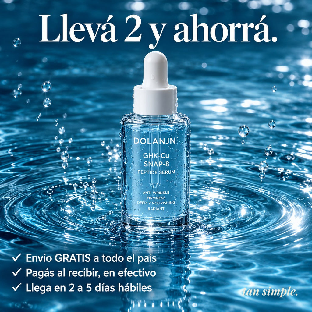 Sérum de Péptidos GHK-Cu y SNAP-8 · Para Arrugas y Líneas de Expresión