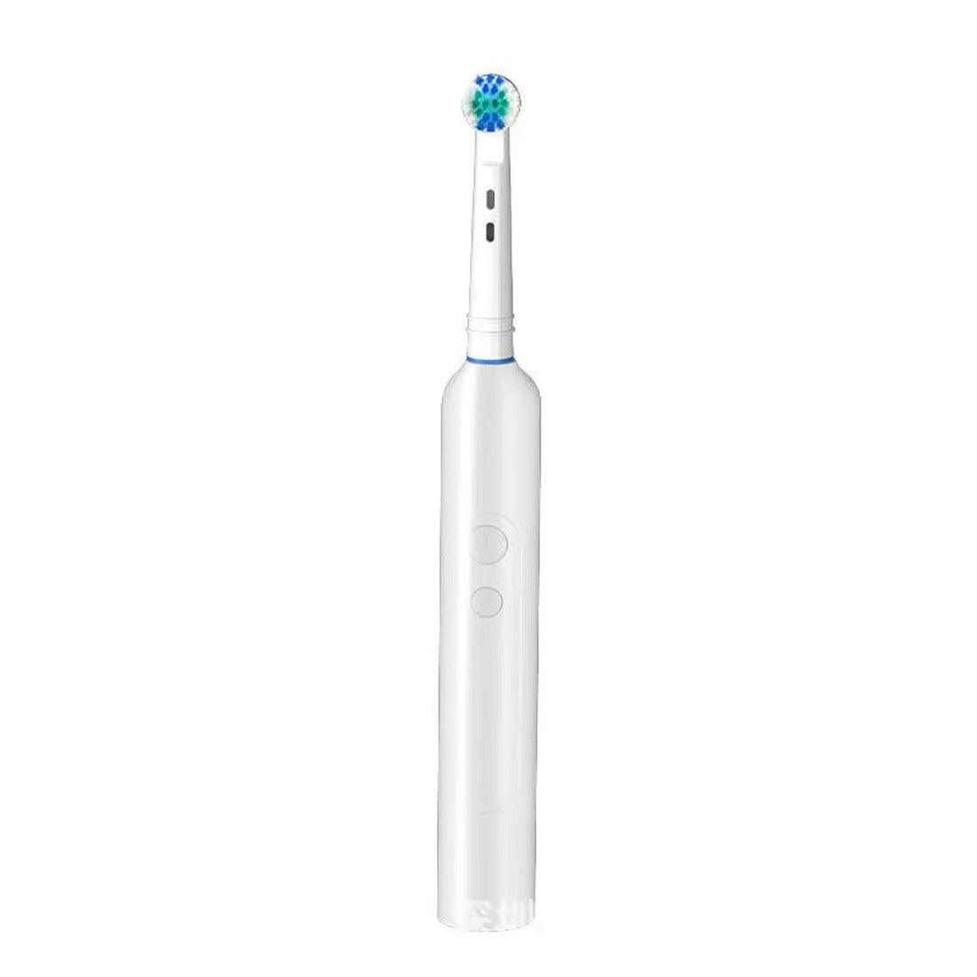 Cepillo de dientes eléctrico blanco de cabezal redondo