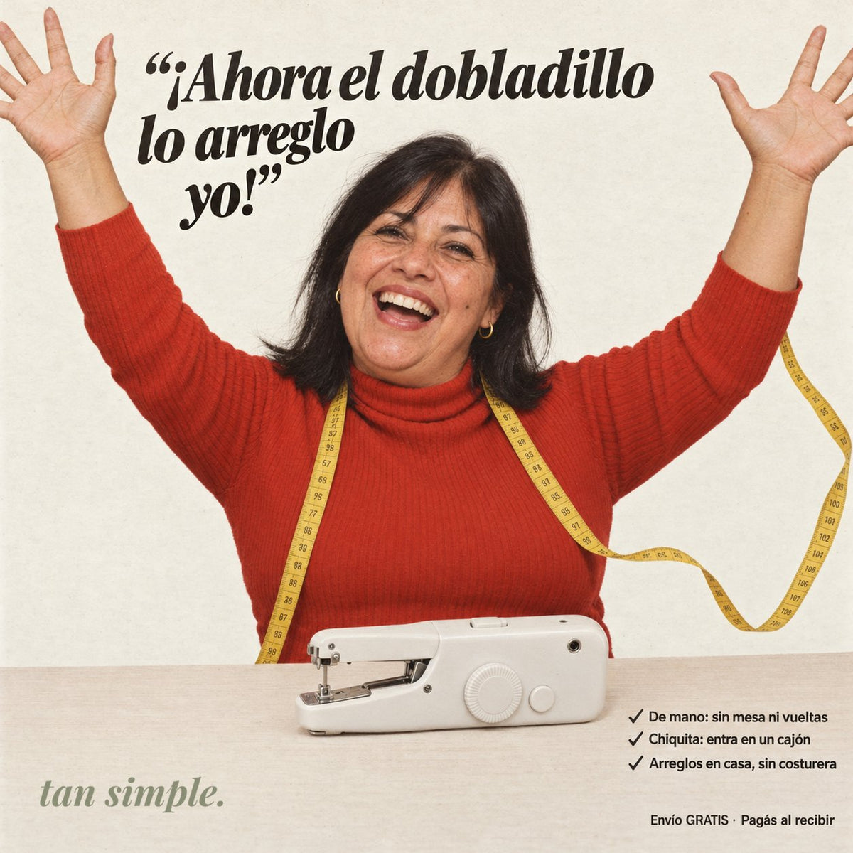 Máquina de Coser Portátil de Mano · Para Arreglar tu Ropa en Casa