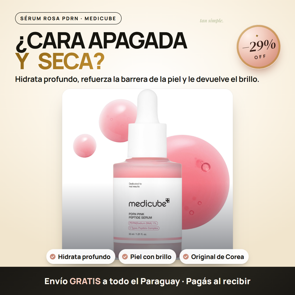 Sérum Rosa Coreano medicube PDRN · Para la Cara Apagada y la Piel Seca