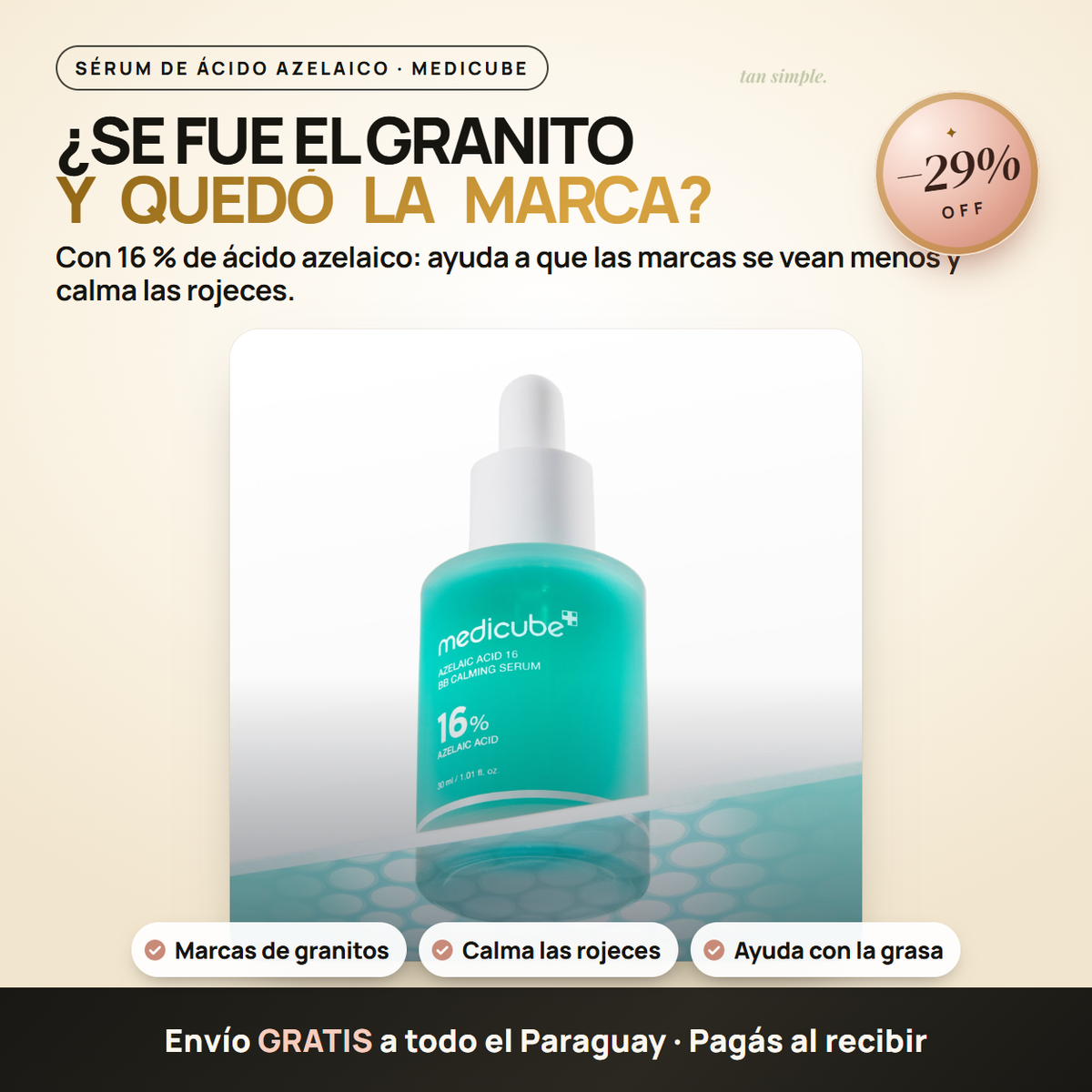 Sérum para Marcas de Granitos y Rojeces · medicube Ácido Azelaico