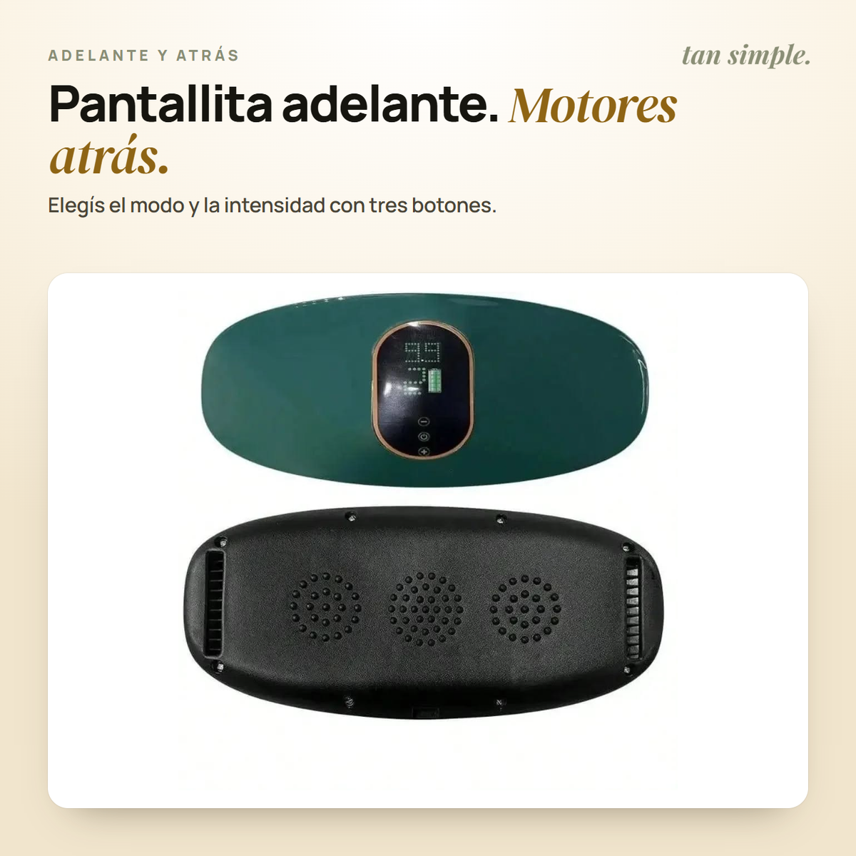 Cinturón Masajeador 3 en 1 · Cólicos, Cintura y Abdomen
