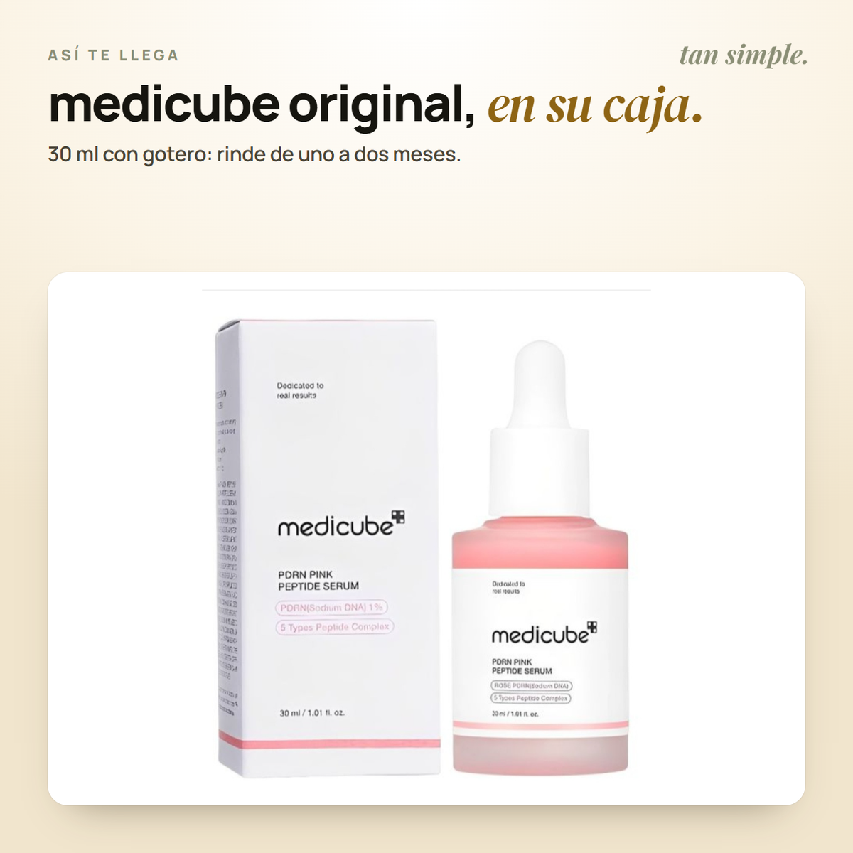 Sérum Rosa Coreano medicube PDRN · Para la Cara Apagada y la Piel Seca