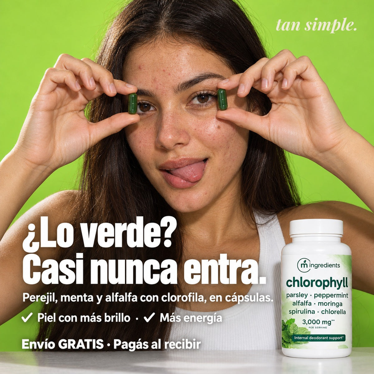 Clorofila en Cápsulas · Sentite Más Liviana y Con Energía