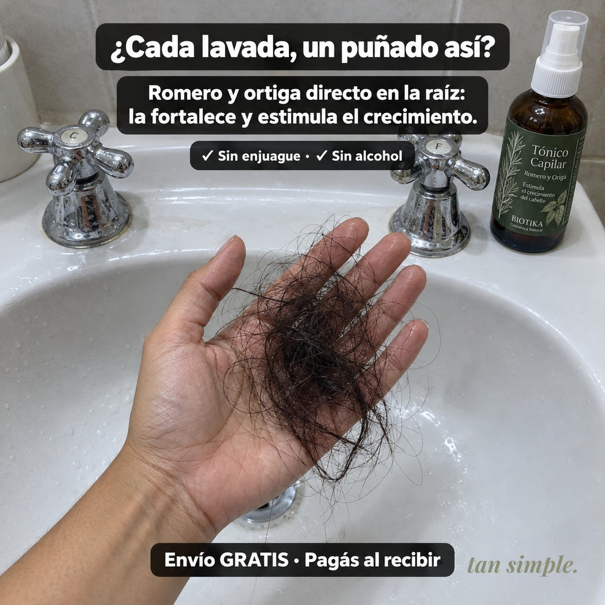 Tónico Capilar de Romero y Ortiga · Para el Pelo que se Cae