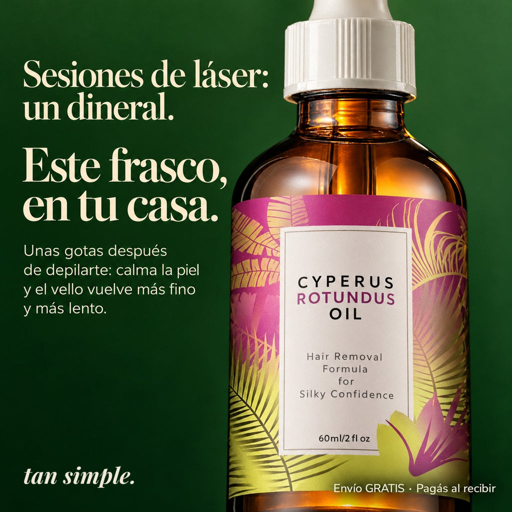 Aceite Láser Líquido · Para que el Vello Vuelva Más Fino y Más Lento