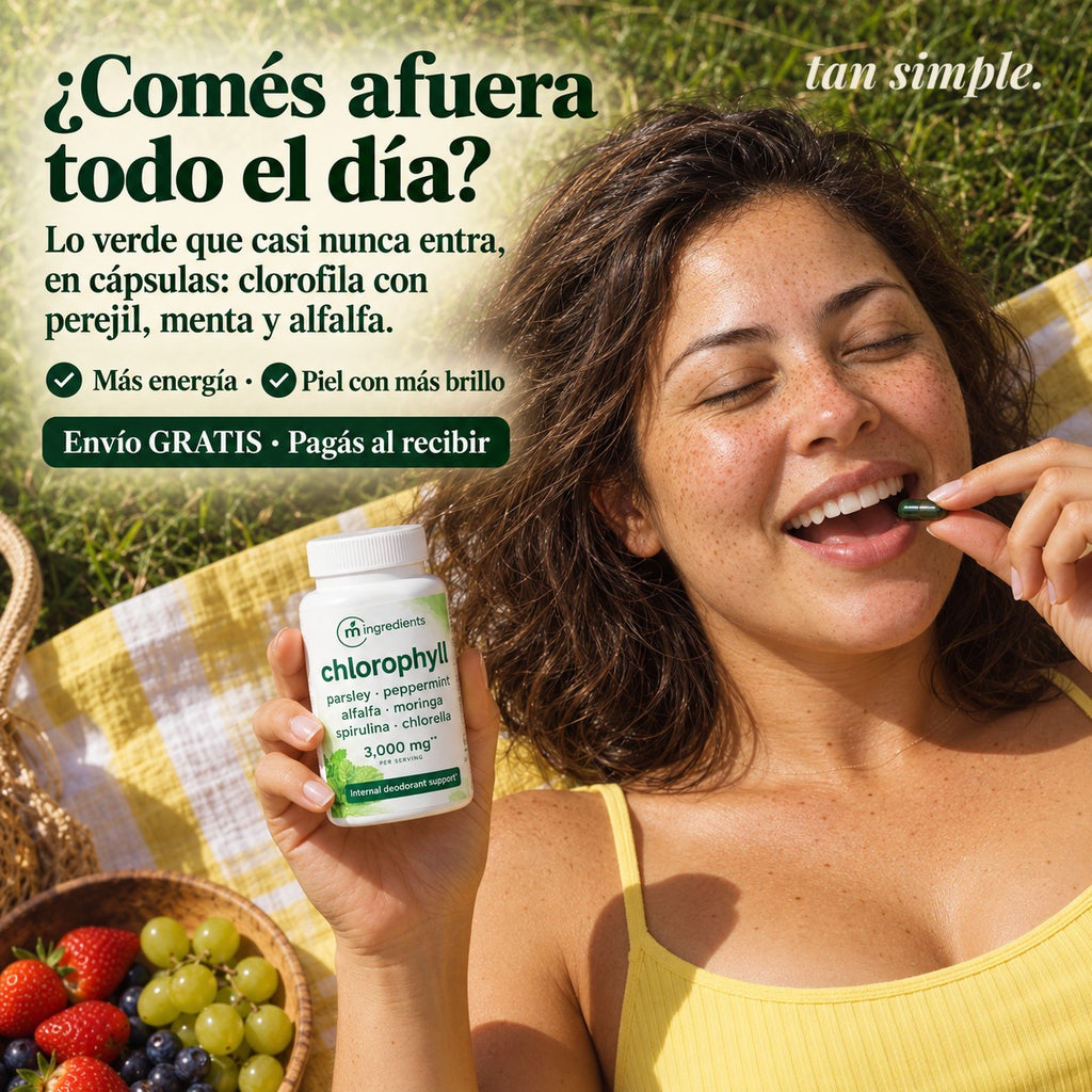 Clorofila en Cápsulas · Sentite Más Liviana y Con Energía