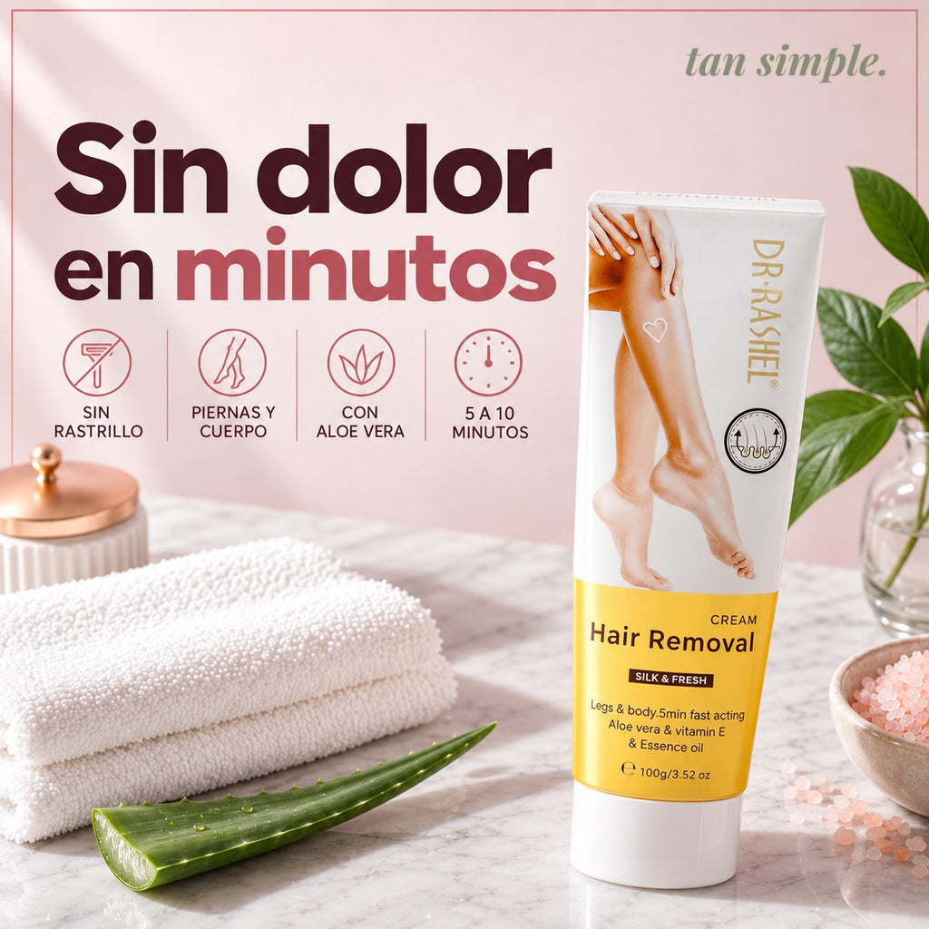 Crema Depilatoria Dr. Rashel · Piel Suave y Sin Vello en Minutos