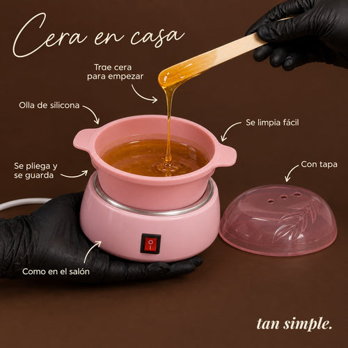 Calentador de Cera Plegable con Cera · Depilate en Casa como en el Salón