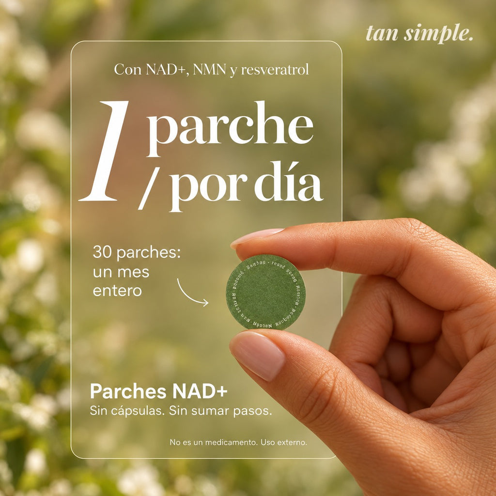 Parches NAD+ con NMN y Resveratrol · 30 Parches, Uno por Día
