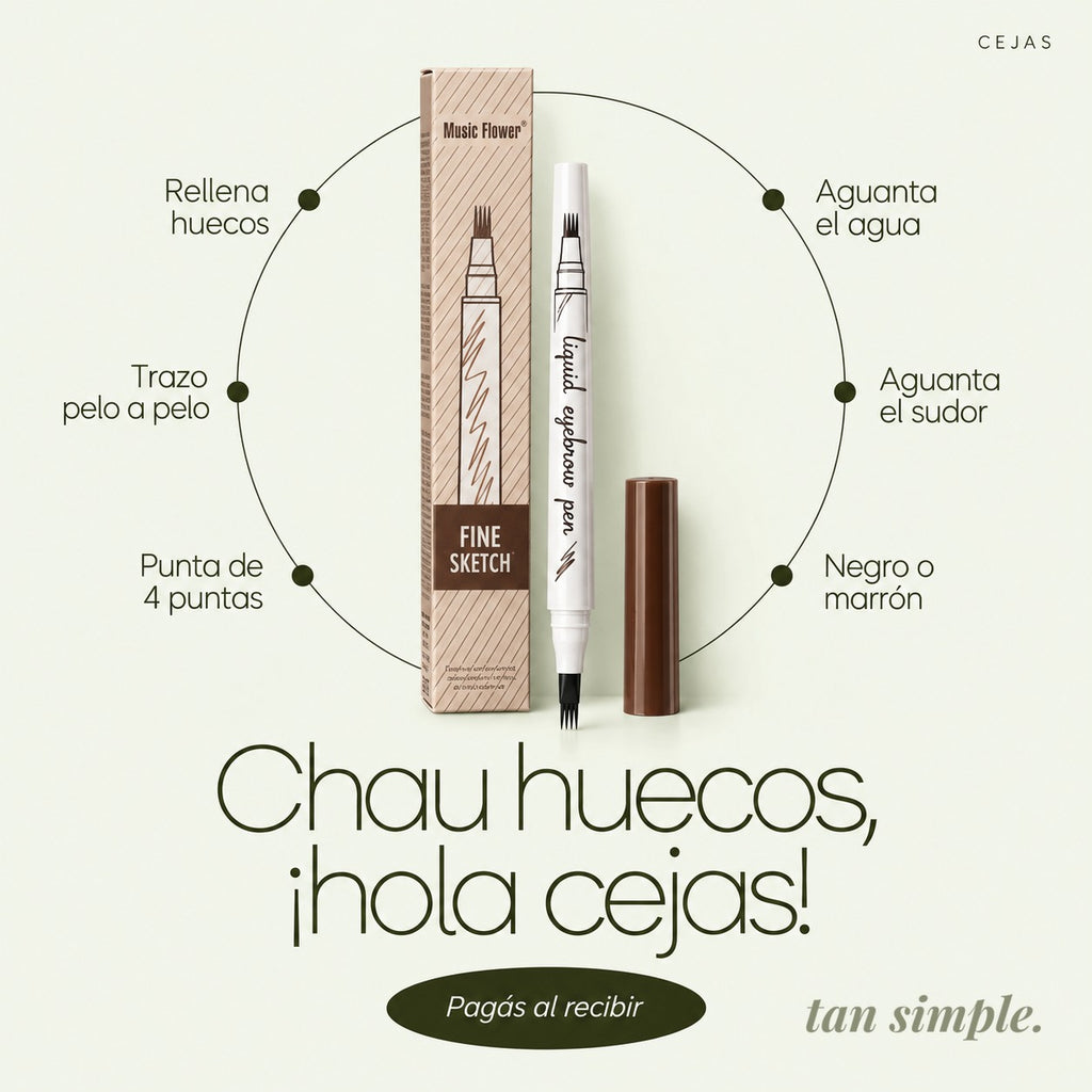 Lápiz de Cejas Pelo a Pelo · Cejas Definidas que Aguantan el Agua