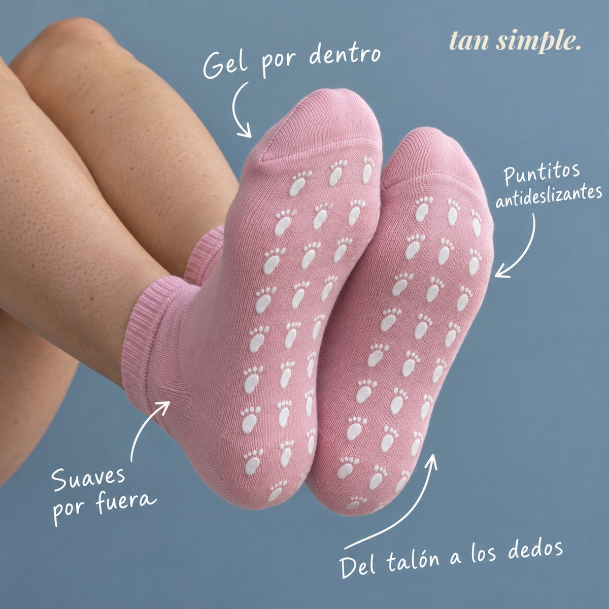 Guantes y Medias de Gel Spa · Manos y Talones Suaves Mientras Descansás