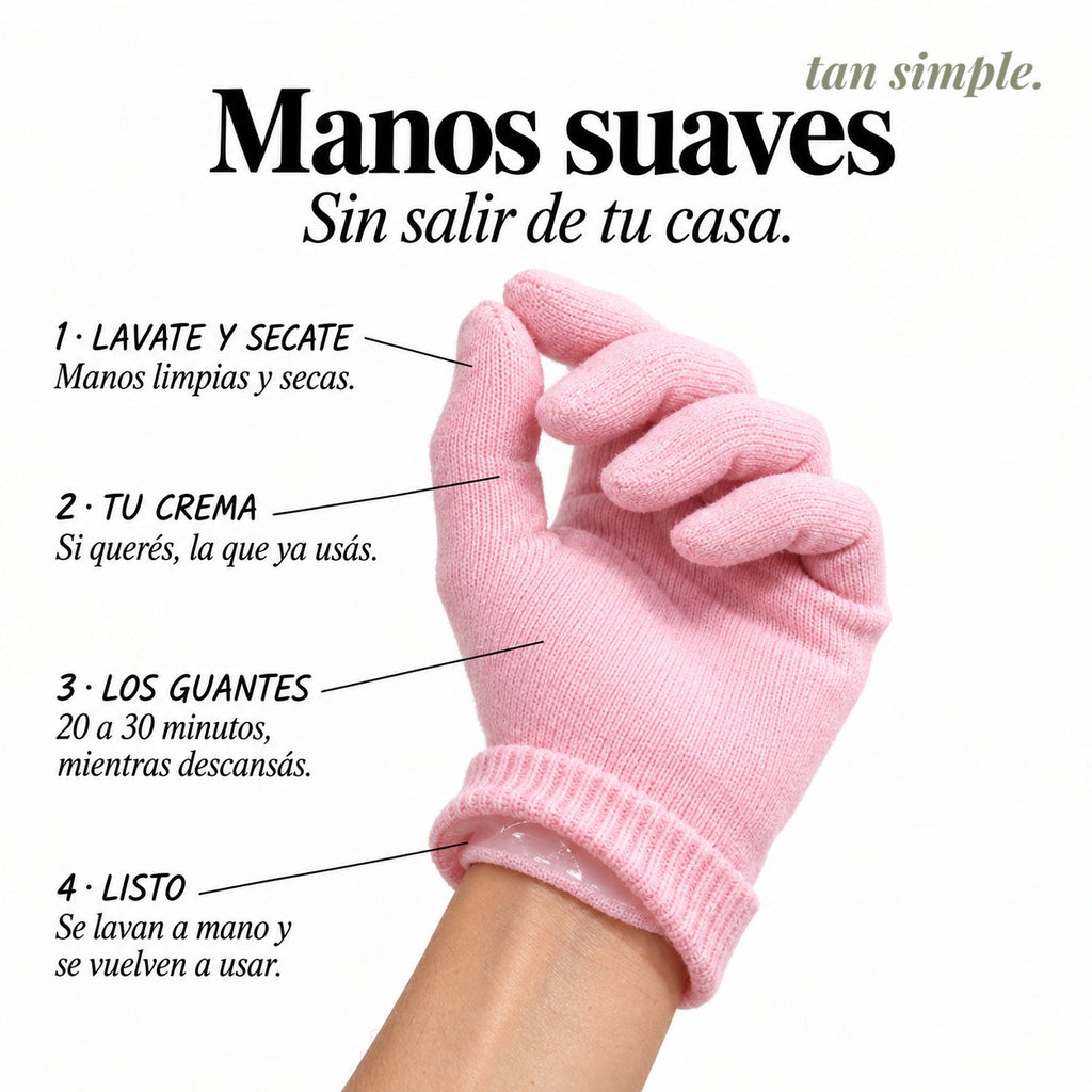 Guantes y Medias de Gel Spa · Manos y Talones Suaves Mientras Descansás