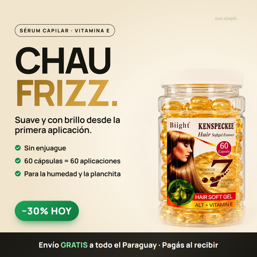 Cápsulas capilares con vitamina E: chau frizz